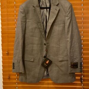 Fortini Black Birdeye 100% wool Designed in Italy Blazer 40 Regular (d)